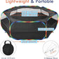 Pawaboo Small Animals Playpen, Waterproof Small Pet Cage Tent with Zippered Cover, Portable Outdoor Yard Fence with 3 Metal Rod for Chick/Kitten/Puppy/Guinea Pig/Rabbits/Hamster, Black + Rainbow