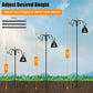 FEED GARDEN 76 Inch Four Shepherd Hooks for Outdoor,Bird Feeder Pole with 5 Prong Base, Adjustable Shepard Hooks for Hanging Plant, Solar Lanterns, Wind Chimes, 2 Pack