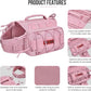 ONETIGRIS Dog Backpack for Medium & Large Dogs, Nylon Backpack for Dogs Tactical Pet Backpack with Side Pockets for Hiking Walking Training Running (Pink, Medium)