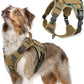 rabbitgoo Tactical Dog Harness Medium Sized Dog, No Pull Military Service Vest with Handle & Molle, Easy Control for Training Walking, Adjustable Reflective Straps, Brown camo, M