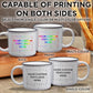 DISCOUNT PROMOS Custom Ceramic Campfire Coffee Mugs 13 oz. Set of 10, Personalized Bulk Pack - Perfect for Tea, Espresso, Cappuccino, Hot Cocoa - White