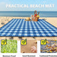 TigeJoy Extra Large Picnic Blanket Waterproof Foldable 60''x80'', Outdoor Picnic Mat Beach Blanket Sandproof for Park, Grass, Travel, Hiking, Camping Essentials, Gingham Picnic Blanket
