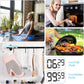 Weewooday 24 Pcs Digital Kitchen Timer Magnetic Timer Bulk On/Off Switch Minute Second Count up Countdown Loud Alarm for Exercise Cook Baking(Black, White)