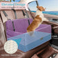 Dog Car Seat for Medium/Large Dogs, Pet Booster Seat for Under 55 lbs or 2 Small Dogs, Detachable & Washable Dog Car Bed for Backseat with 2 Safety Leashes (Purple)