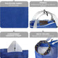 Cinf Cat Bathing Bag(Free Muzzle) Breathable Mesh Anti Scratch Adjustable Cat Grooming Bag for Nail Trimming, Bathing Soft Cat Washing Bag(Blue) M
