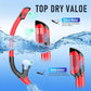 Snorkeling Gear, Dry Snorkel Set180° Panoramic Wide View,Anti-Fog Scuba Diving Mask, Professional Snorkeling Gear for Free Breathing, Swimming, Diving