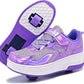 Wooowyet Roller Skate Shoes for Kids Boys Girls Rechargealbe Wheels Sneakers Fashion Roller Wheeled