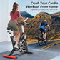 POOBOO Exercise Bike, Stationary Bike for Home Gym, Indoor Cycling Bike w/Comfortable Seat Cushion & Tablet Mount, Silent Belt Drive Indoor Bike for Cardio Workout