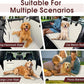 Dog Car Seat Cover, Durable Waterproof Scratch Proof Nonslip Dog Hammock, Pet Back Seat Covers with Pocket for Cars SUVs and Trucks - L, Beige/Black