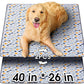 Hompet Washable Pee Pads for Dogs, 40"x26", 2-Pack Thick Heavy Absorbency Reusable Pee Pads Prevent Leakage Non-Slip, Pet Training Pads for Puppy Playpen, Crate, Potty, Floor, Bed, Sofa