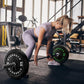 GIKPAL 2-Inch Bumper Plates High Bounce - Rubber Olympic Weight Plates Set for Home Gym, Barbell Plates for Weight Lifting Strength Training,