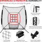 7x7 ft Baseball Net for Batting Pitching Hitting, Softball Pitching Net with Strike Zone, Tee, Ball Caddy, Softball Batting Net Baseball Training Equipment for Kids Adult Youth Sport Practice