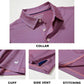 Mens Golf Shirt Moisture Wicking Dry Fit Performance Sport Short Sleeve Striped Golf Polo Shirts for Men