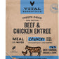 Vital Essentials Freeze-Dried Raw Beef & Chicken Meal or Mixer Cat Food Crunchy Nibs, 8 oz