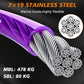 XiaZ Dog Tie Out Cable 50 Feet, Dog Runner for Yard Steel Wire Pet Cable Tether Line, Dogs Chains Heavy Duty for Outside Hold Large Dogs Up to 250 LBS