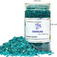 TWINKLING High Luster Crushed Glass Glitter, Broken Glass, Fire Glass Gems Chips for Fire Pit, DIY Resin Art, Epoxy Crafts, Geode Painting, Aquarium Decoration, 6-9mm(370g/13oz.) (Turquoise)