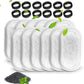 Cat Water Fountain Filters, Compatible with Stainless Steel Pet Fountain 12 Filters with 12 Sponges Replacement Filters