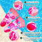 Kids Swim Fins,Short Comfortable Flippers for Lap Swimming and Training for Child,Girls,Boys,Beginners