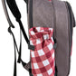 apollo walker Picnic Backpack Bag with Cooler Compartment, Detachable Bottle/Wine Holder, Fleece Blanket, Plates and Cutlery Set (2 Person, Gray)
