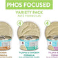 Weruva Wx Phos Focused, Pate Formulas Variety Pack, 3oz Can (Pack of 12)