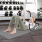 GYMAX Ab Cruncher, Abdominal Trainer Sit up Assistant Roller with Padded Headrest, Fitness Exercise Training Machine for Core Muscle, Home Gym Portable Ab Mat Trainer (White)