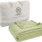 Threadmill King Size Muslin Blanket | 4 Layer Lightweight Gauze for All Seasons | Soft, Breathable, and Cozy Picnic Blankets | Lighweight Summer Blanket Fits Cal King Size Bed | Sage Green