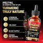 9in1 Liquid Turmeric Curcumin with Ginger, Berberine, Ceylon, Garlic, Black Pepper for Joint Support - 2FL Oz - 60 Servings