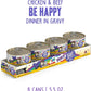 Weruva B.F.F. OMG - Best Feline Friend Oh My Gravy!, Chicken & Beef Be Happy with Chicken & Beef in Gravy, 5.5oz Can (Pack of 8)