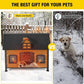 Aivituvin Dog House with Insulated Liner Anti-Chewing Metal Frame Design Insulated Wooden Dog Kennel with Unique Design Roof, Weatherproof Dog House for Outdoor Indoor