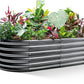 Land Guard 6x3x1.5ft Galvanized Raised Garden Bed Kit, Metal Planter Boxes Outdoor, Oval Metal Raised Garden Bed for Vegetables, Flowers (Dark Gray)