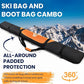 Ski Bag and Ski Boot Bag Combo-Padding Skis Bag for Air Travel,Water Proof Ski Boot Bag Fits for Skis Up to 200 CM and Boots Up To Size US13,Adults Ski Travel Bag