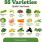 HOME GROWN 𝗨𝗦𝗔 𝗣𝗥𝗘𝗠𝗜𝗨𝗠 55 Vegetable Seeds Pack 28,000+ Non-GMO Heirloom Seeds for Planting, Spring Fall Winter Garden Kit, Survival Seed Vault for Preppers & Gardeners, Gift for Men & Women