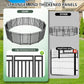 Dog Fence Outdoor Indoor, 40" Inch Height 32 Panels Dog Playpen for Large/Medium/Small Dogs Metal Dog Pen for Yard Camping and RV | Black-Silver
