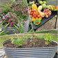 A ANLEOLIFE 8x4x2ft Galvanized Raised Garden Bed Kit, Oval Metal Deep Root Planters for Outdoor Plants Vegetables Flowers Herb, Large Bottomless, 478 Gallon Capacity- Quartz Grey