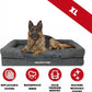The Dog’s Bed, XL Grey Fur 43.5x34,Memory Foam, Pain Relief: Arthritis, Hip & Elbow Dysplasia, Post Surgery, Lameness, Supportive, Calming, Waterproof Washable Cover, Veterinary Approved