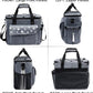 Large Dog Travel Bag, Airline Approved Dogs Bags for Traveling, 2 Dog 's Food Travel Container and Collapsible Bowls, Weekend Pet Travel Bags