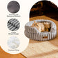 MEWOOFUN Washable Small Dog Bed, Cat Beds for Indoor Cats with Anti-Slip Bottom, Round Pet Bed for Puppy and Kitten (Grey, 24"x24"x9")