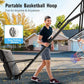 10FT Basketball Hoop Adjustable Easily, Portable Hoops & Goals Outdoor Basketball Goal System with PC Backboard and Wheels for Teens Youth Adults