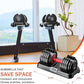 Adjustable Dumbbell Set 25/55/90LBS,10 in 1 Free Weights Dumbbell with Anti-Slip Texture Handle,1 Sec Speed Adjustment Men/Women Gym and Home Strength Training Equipment.