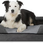 The Dog’s Bed, Large Grey Plush (no Logo), Memory Foam, Pain Relief: Arthritis, Hip & Elbow Dysplasia, Post Surgery, Lameness, Supportive, Calming, Waterproof Washable Cover, Veterinary Approved