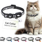 DOCO Cat Collar (Neck Girth - 3/8" x 7.5-12", Weight Upto - 13lb) Reflective Cat Collar with Bell, Breakaway Safety Buckle, Adjustable Nylon Strap for Kittens & Adult Cats (Black)