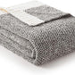 Snuggle Sac Grey Throw XL Blanket, Super Soft Warm Oversized Throw Knit Blankets Fuzzy Plush, Dark Grey, 50x70 inches