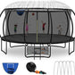 Trampoline 8FT 10FT 12FT 14FT 16FT, Outdoor Trampolines for Kids and Adults, Recreational Trampoline with Enclosure Net & Ladder, Round Trampoline ASTM Approved, 400/450LBS Weight Capacity