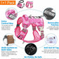 Heavy Duty Tactical Dog Harness for Large Dogs, No Pull Adjustable Pet Harness Reflective Service Training Easy Control Pet Vest Military K9 Working Dog Harnesses- Large, Pink Camo