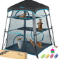 X-Large Catio Outdoor Cat Enclosure,3-Tier Spacious Outdoor Cat Tent for Indoors and Outdoors,Portable and Foldable Kitty Enclosure,Two Doors Design can Assemble More Shapes (Patented)