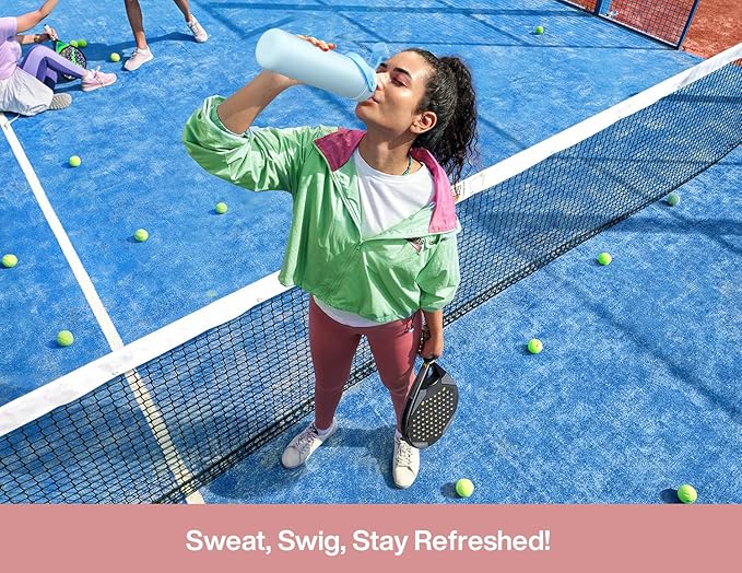 26 oz Insulated Water Bottle with 2-in-1 Straw and Spout Lid, Keep Cold 24H, Leak-Proof, Fits in Car Cup Holder, Stainless Steel Water Bottle for Sports, Travel, Gym, and School (Candy Ripple)