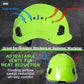 AOLAMEGS ABS Safety Hard Hat - ANSI Z89.1 Approved Safety Helmet with Visor Adjustable Vented Hardhat for Men Women Adults Safety Hardhats for Industrial Construction Work (Bright Yellow Clear Visor)