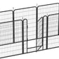 Dog Playpen, Outdoor Dog Fence, 12 Panels, 40" H Dog Pen for Large/Medium/Small Dogs, Heavy Duty Metal Pet Fence with Gate, Portable Dog Fence for RV Camping and Yard (Black)