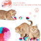Rainbow Cat Toy Kit - 20PCS Soft Pom Pom Balls for Indoor Cat Play & Exercise
