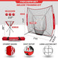PowerNet Baseball Softball Practice Net 7x7 with Baseball Accessories for Practice Pitching, Batting & Fielding, Ball Caddy, Weighted Baseballs, Tee